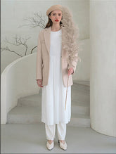 Tailored Linen Blazer with Structured Lapels